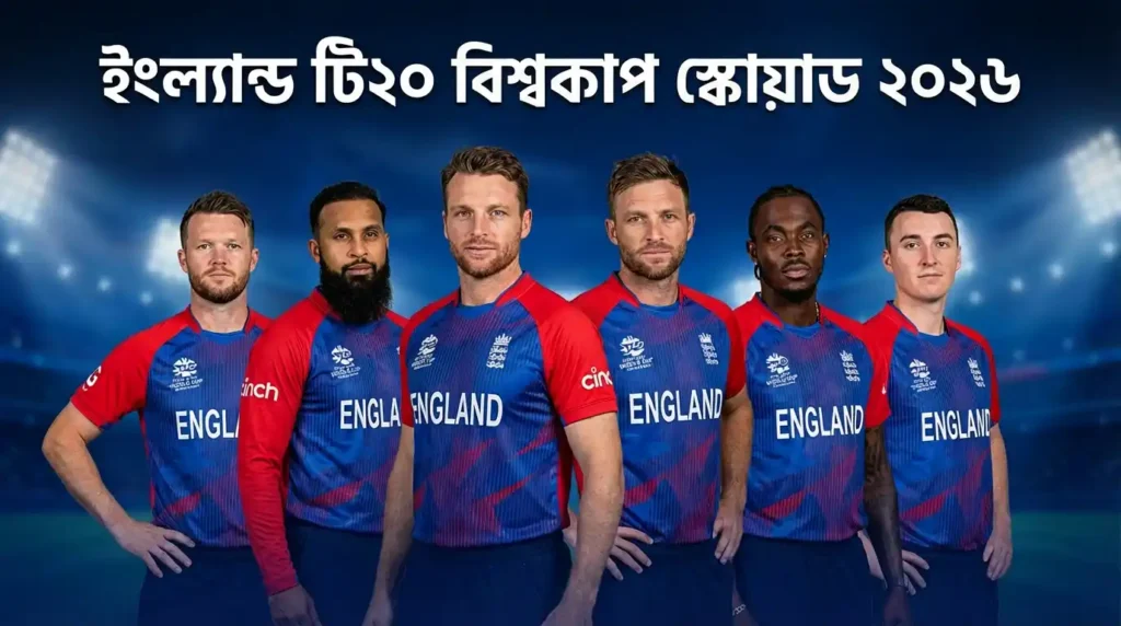 ইংল্যান্ড টি২০ বিশ্বকাপ স্কোয়াড ২০২৬