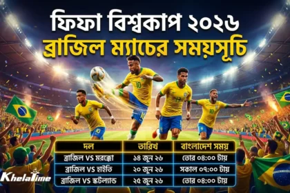 ফিফা বিশ্বকাপ ২০২৬ ব্রাজিল ম্যাচের সময়সূচি