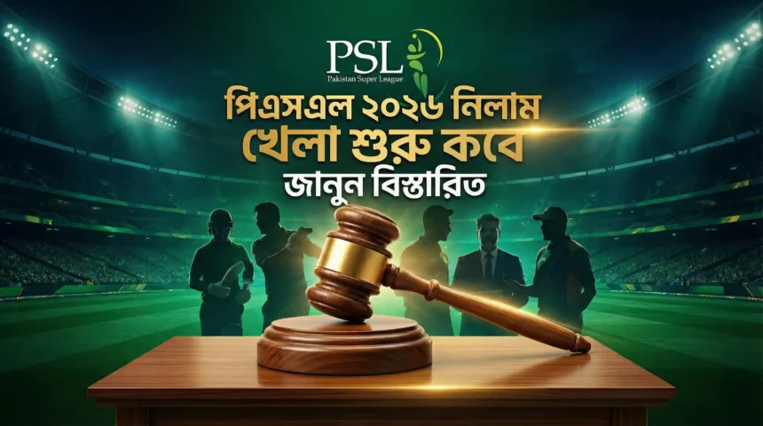 পিএসএল ২০২৬ নিলাম খেলা শুরু কবে জানুন বিস্তারিত