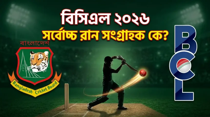 বিসিএল ২০২৬ সর্বোচ্চ রান সংগ্রাহক