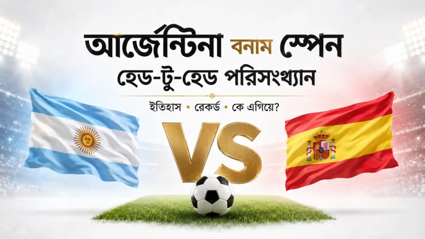 আর্জেন্টিনা বনাম স্পেন হেড-টু-হেড পরিসংখ্যান কে এগিয়ে ইতিহাস, রেকর্ড ও পরিসংখ্যান